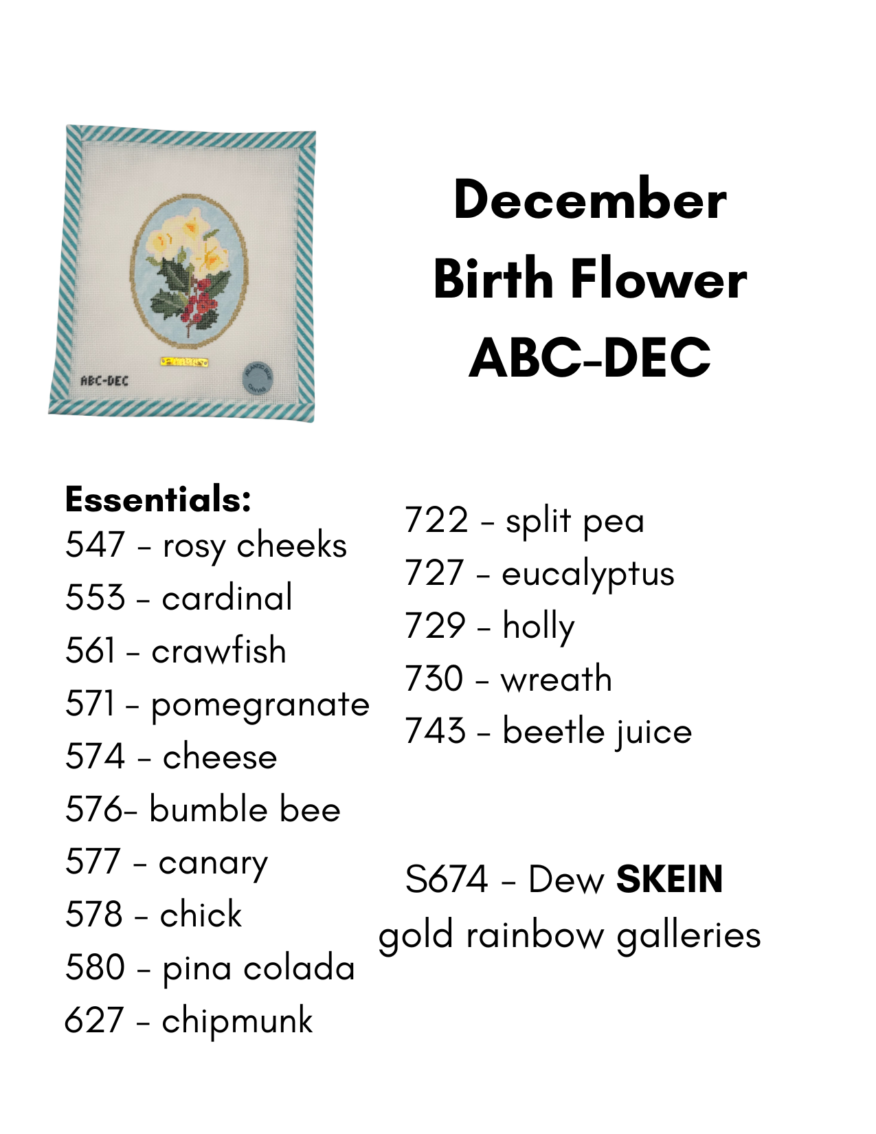 Birth Flowers: December
