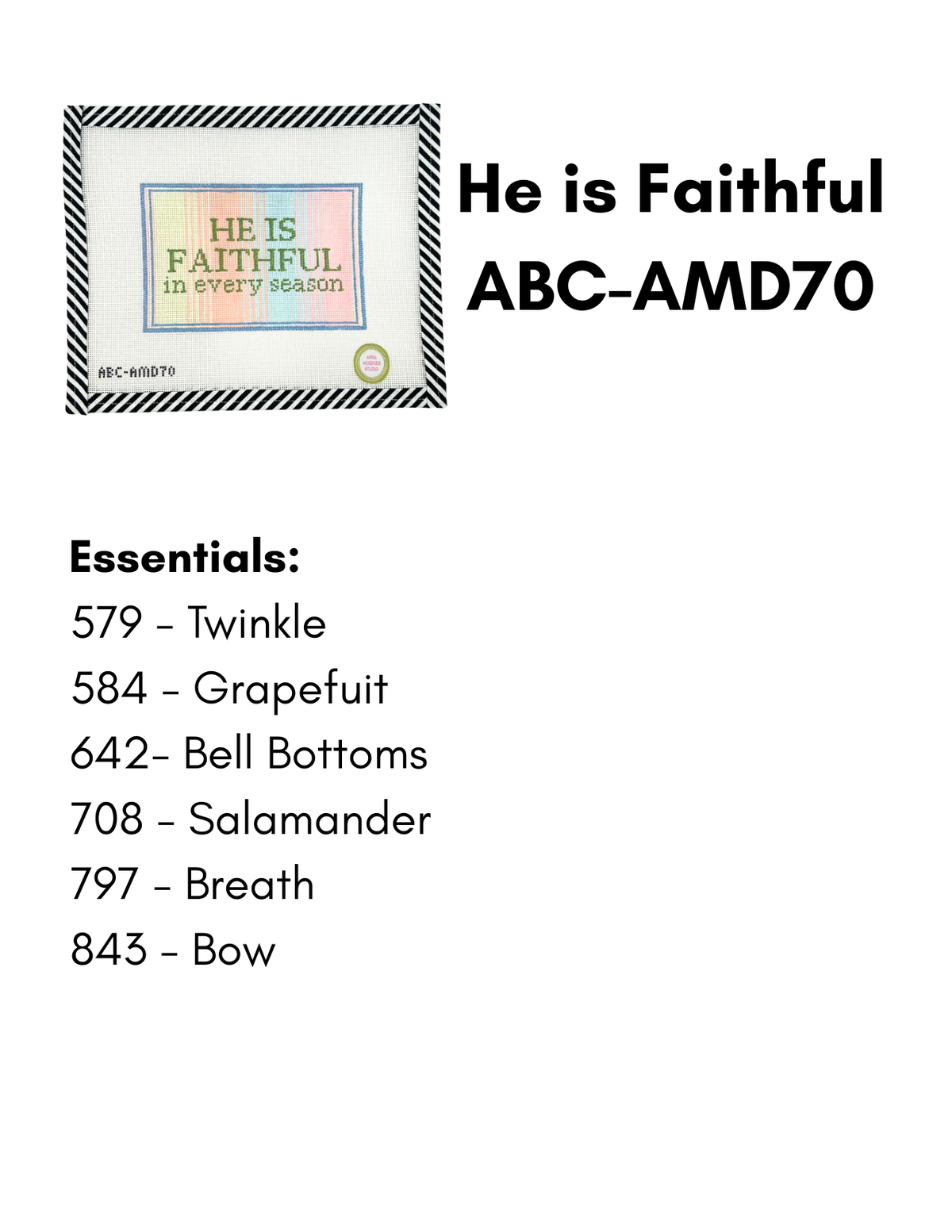 He is Faithful (18 Mesh)