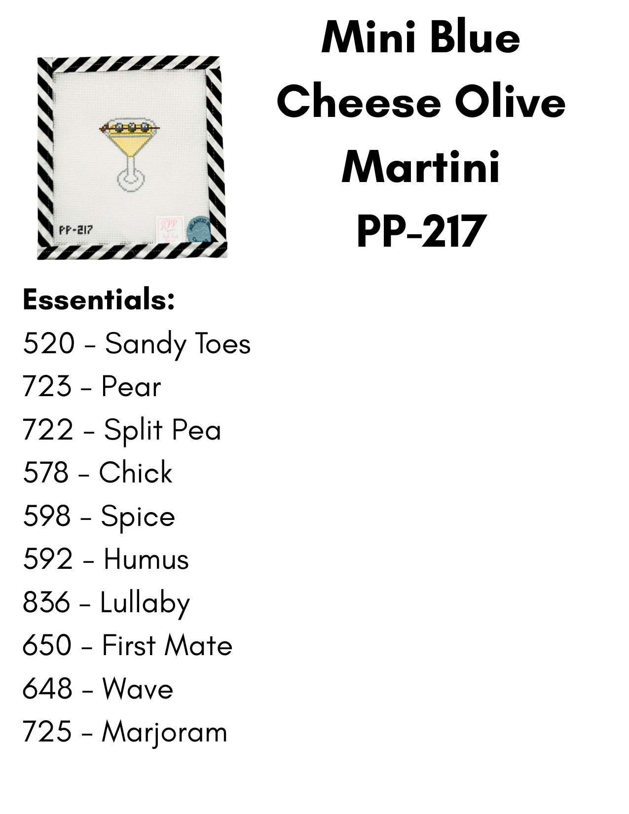 Mini Blue Cheese Olive Martini