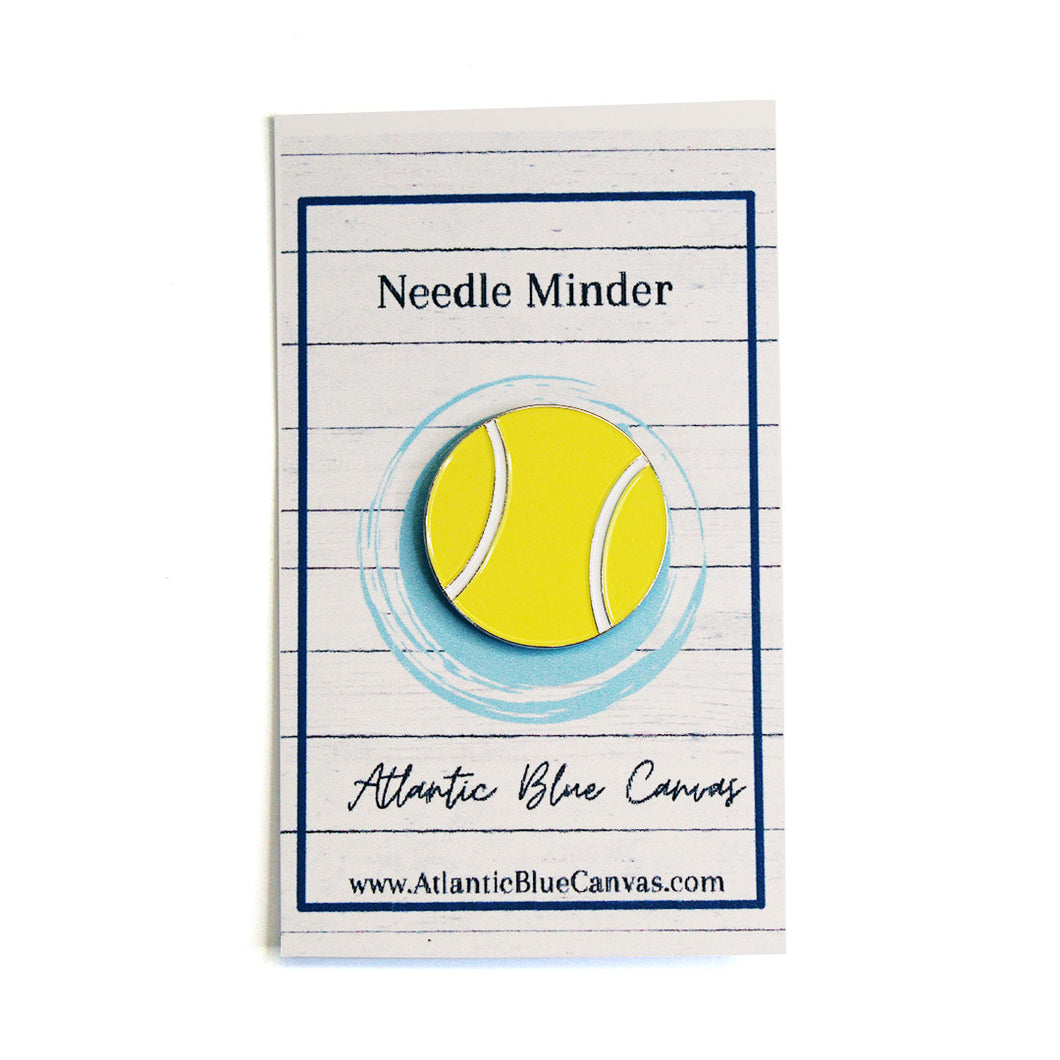 Tennis Ball Needle Minder - Atlantic Blue Canvas