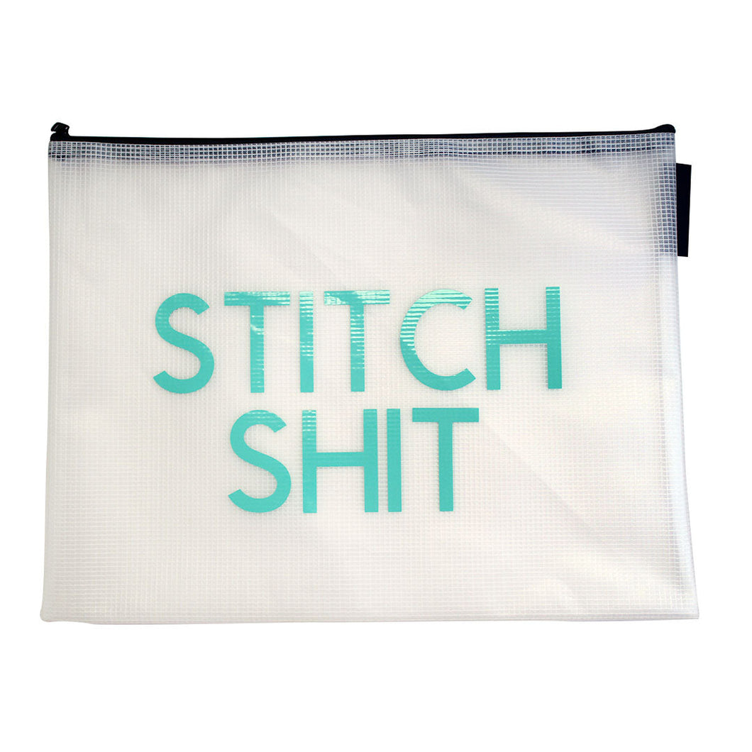 XLarge Bag - STITCH SHIT - Blue Font - 12 x 15