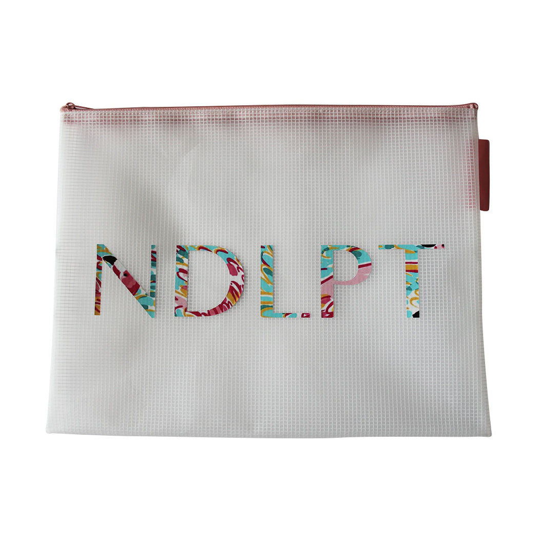 XLarge Bag - NDLPT - Floral Font - 12 x 15