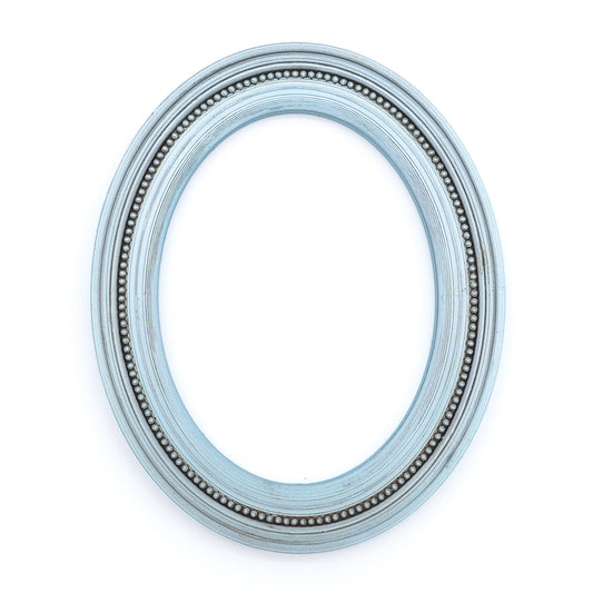 Vintage Blue Oval Magnetic Snap Frame