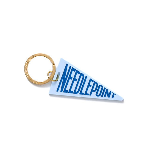 Needlepoint Pennant Flag Keychain