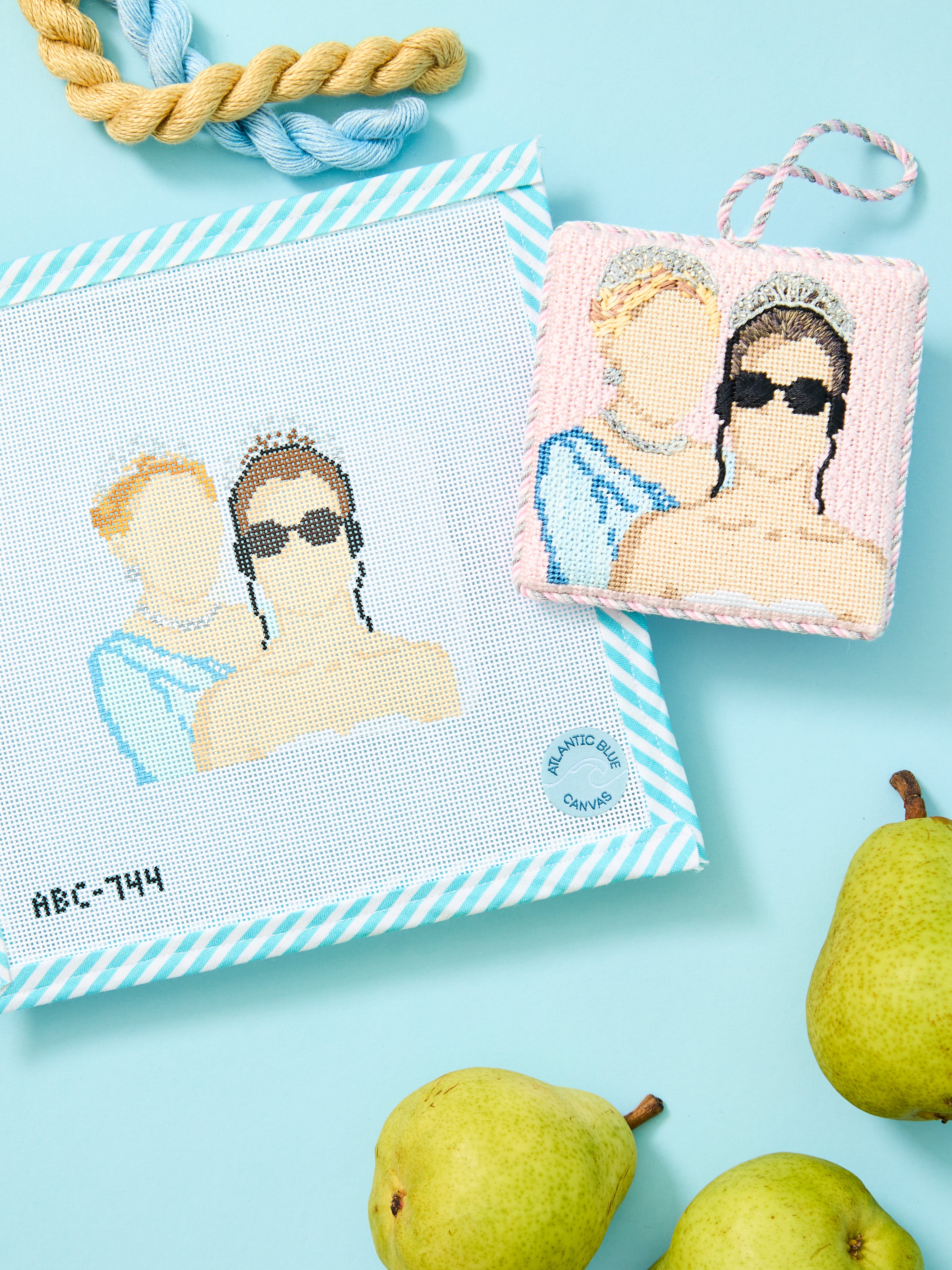 Me? A Princess Needlepoint Canvas – Atlantic Blue Canvas