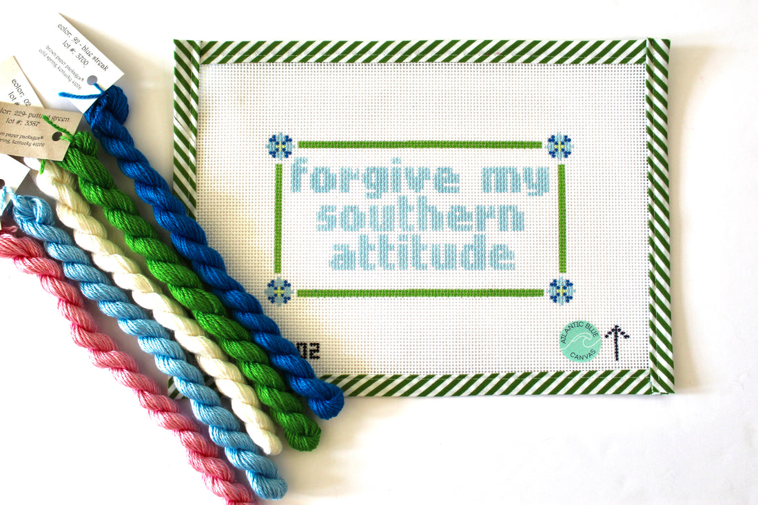 Kit with Silk & Ivory -  Forgive My Southern Attitude - Atlantic Blue Canvas