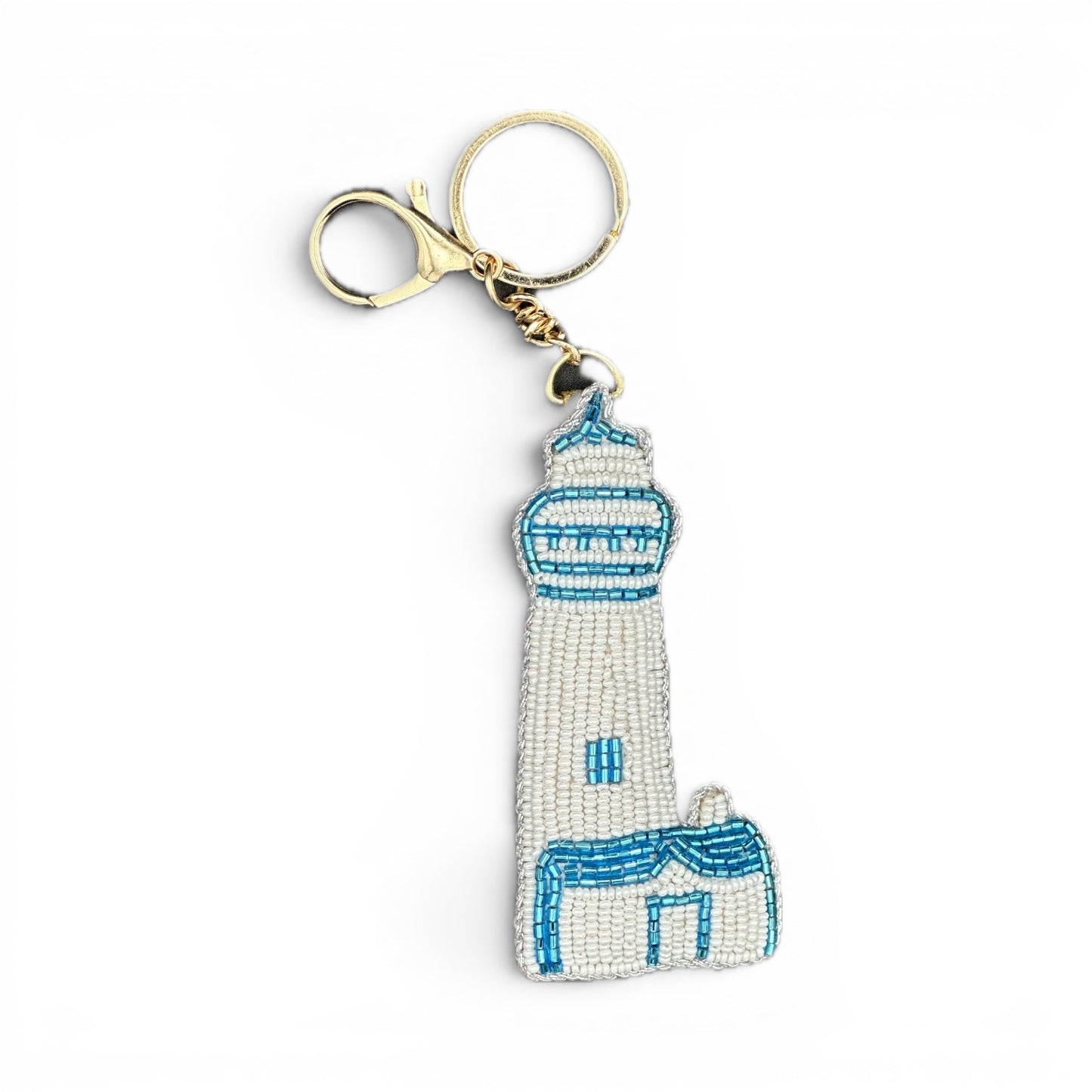 Lighthouse Beaded Bag Charm