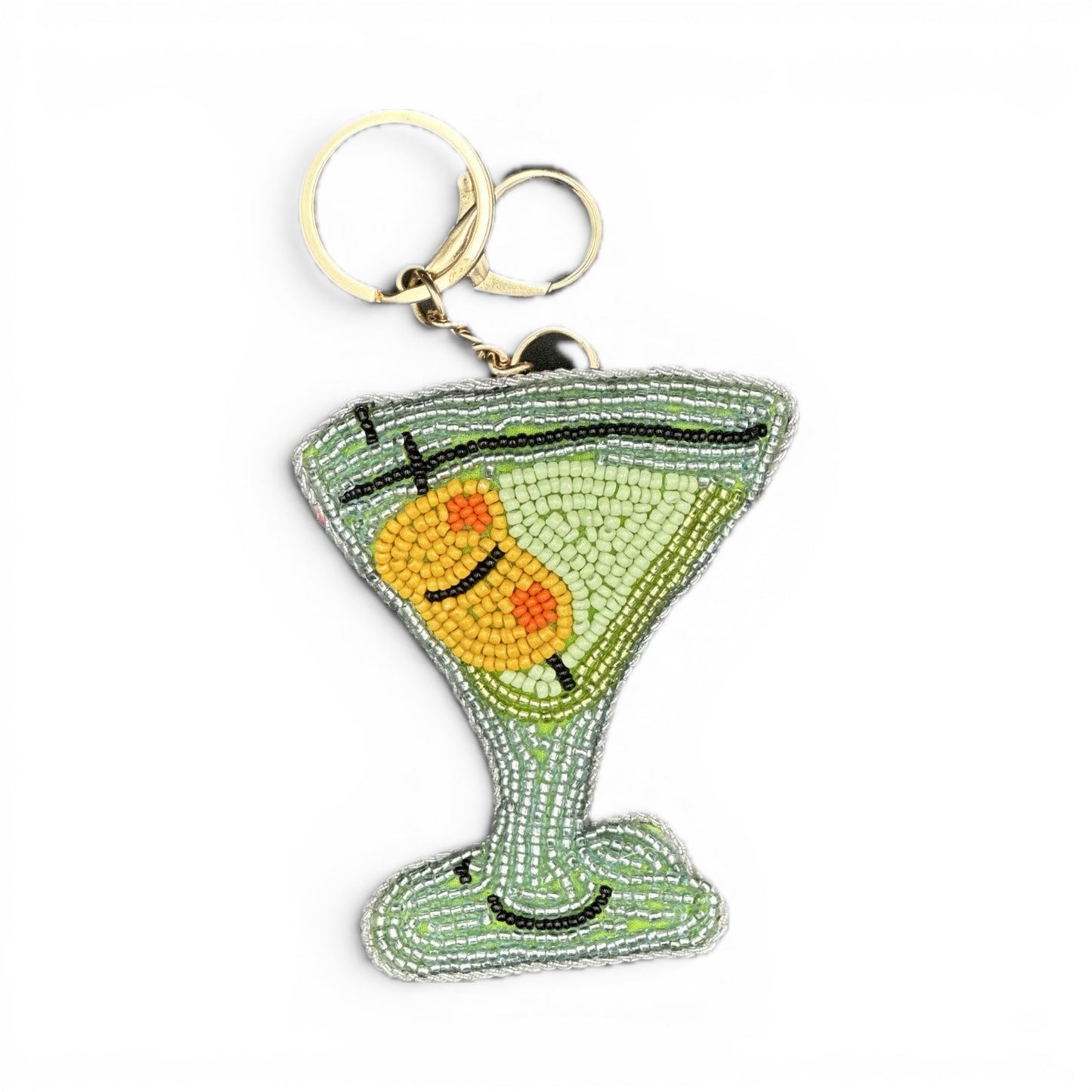 Martini Beaded Bag Charm