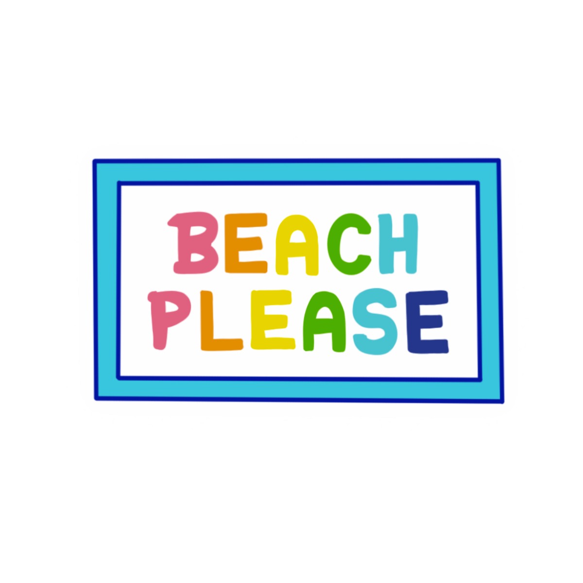Beach Please Sticker