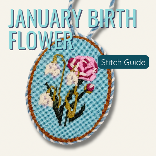 January Birth Flower Stitch Guide