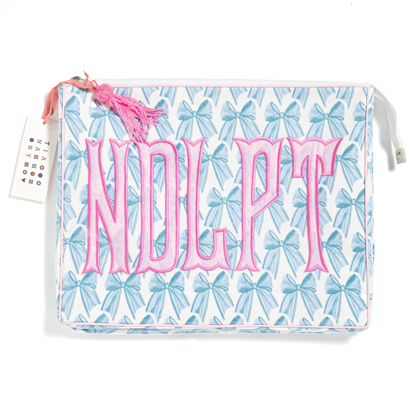 Blue Bow Project Bag