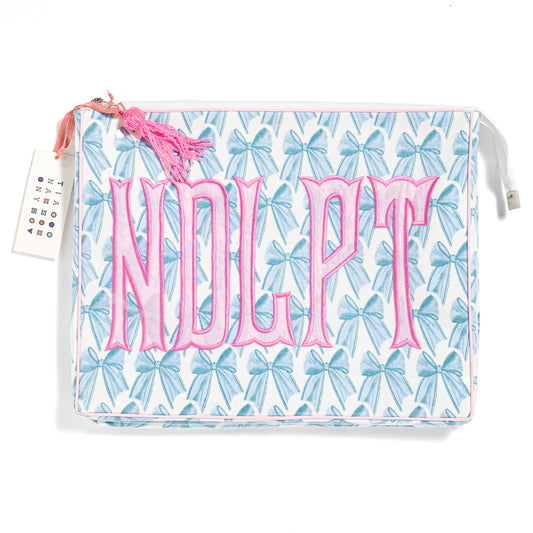 Blue Bow Project Bag