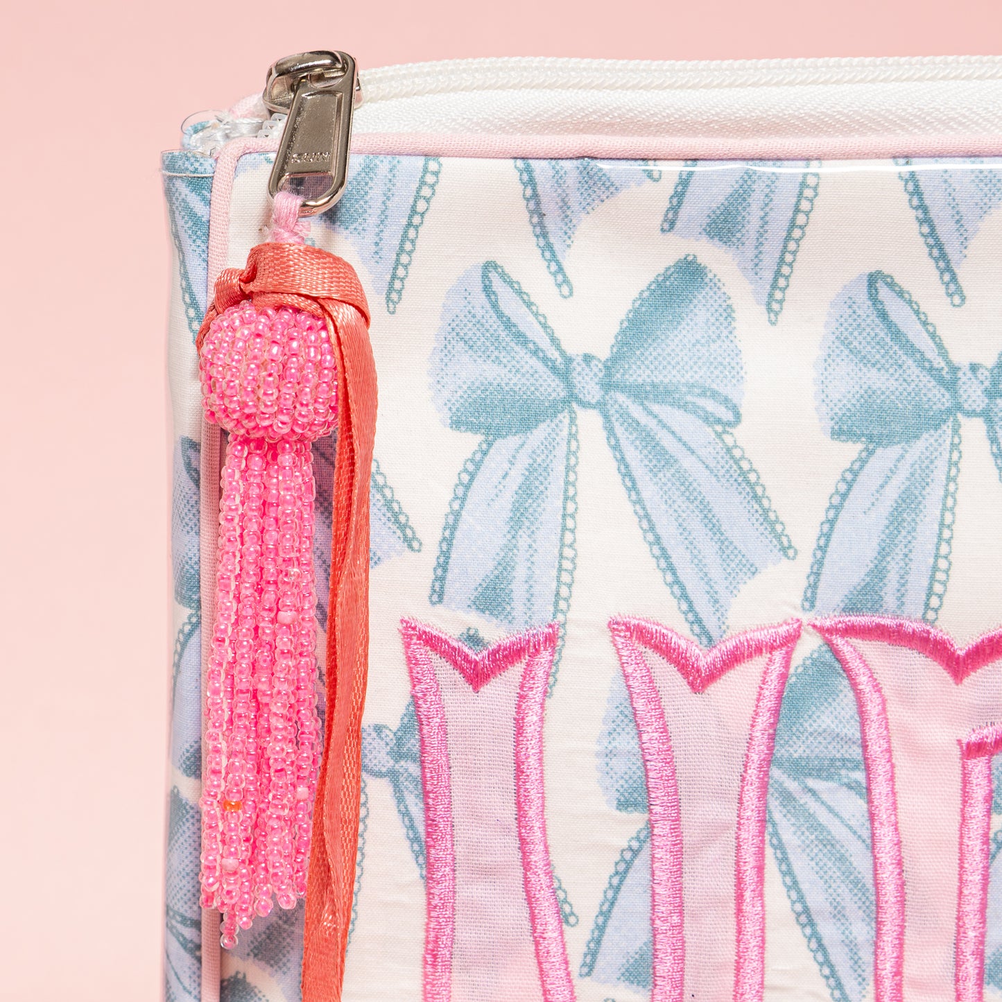 Blue Bow Project Bag