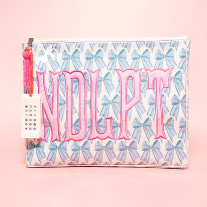 Blue Bow Project Bag