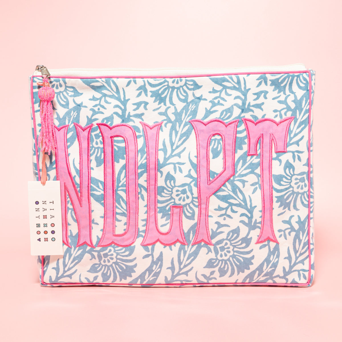 Blue Floral Project Bag