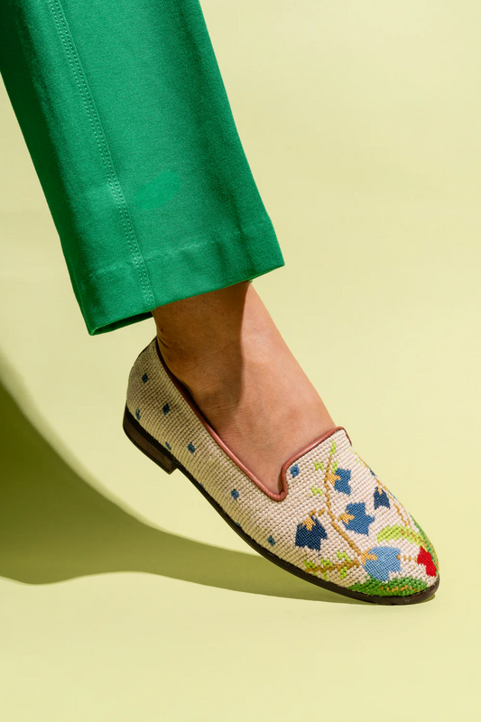 Needlepoint Loafer in Bluebell Bouquet