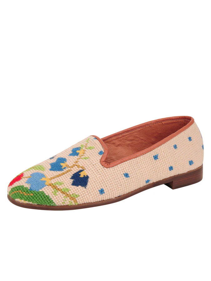 Needlepoint Loafer in Bluebell Bouquet