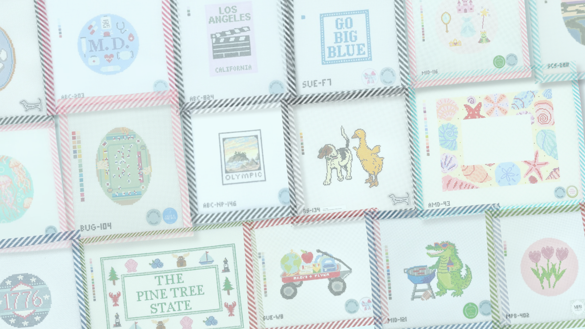 Hand-Painted Needlepoint Canvases | Atlantic Blue Canvas