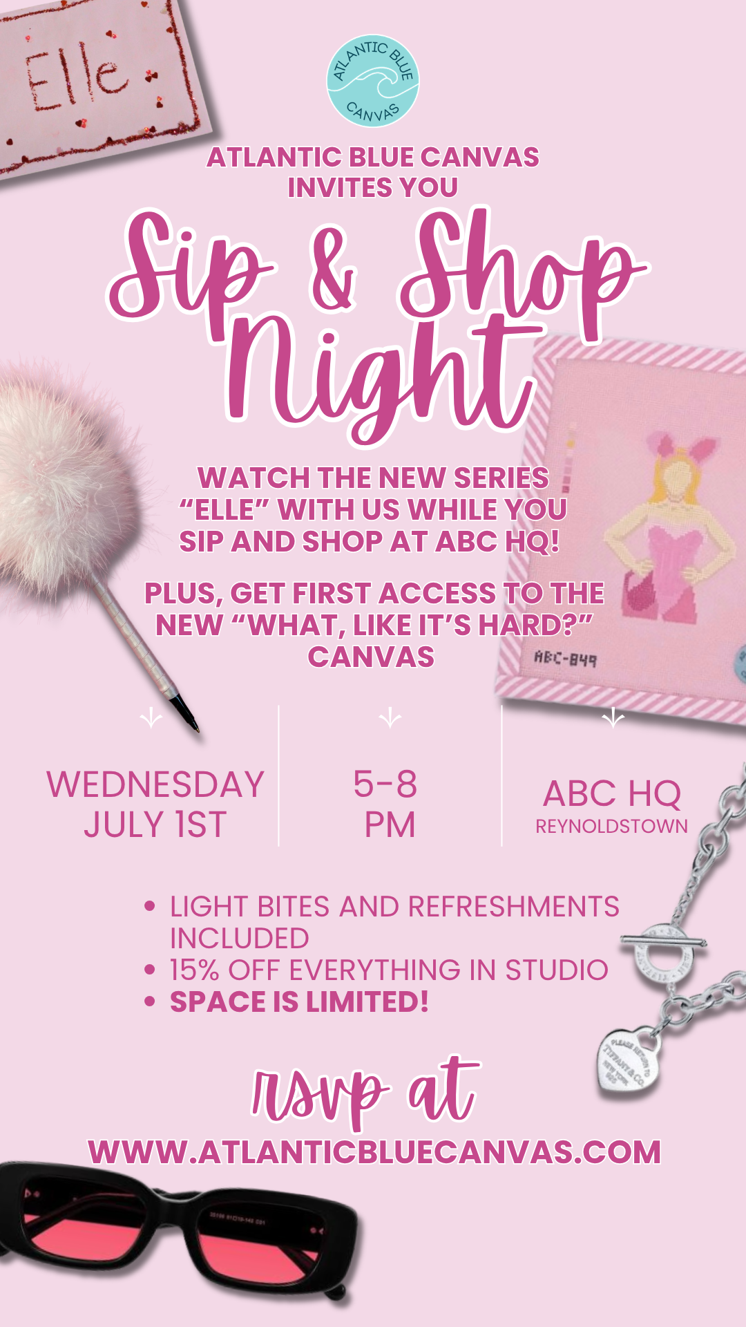 Sip & Shop Event @ Atlantic Blue HQ - July 1st