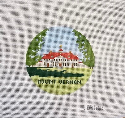 Mt. Vernon Travel Round - Atlantic Blue Canvas