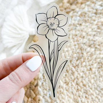 December Birth Month Flower Sticker: Narcissus