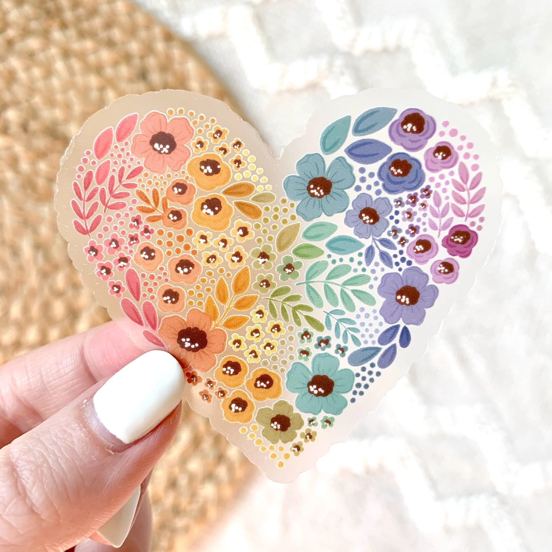 Floral Heart Sticker