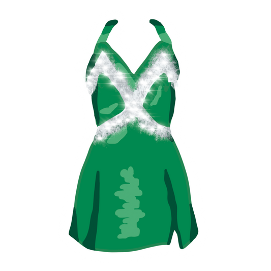 Green Sparkle Dress Sticker