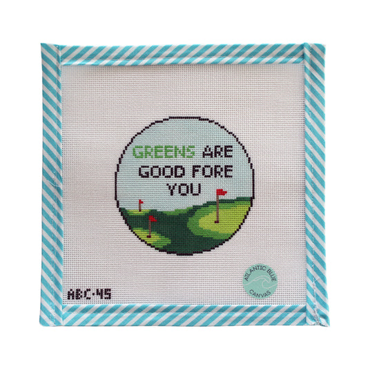 Greens Are Good Fore You - Atlantic Blue Canvas