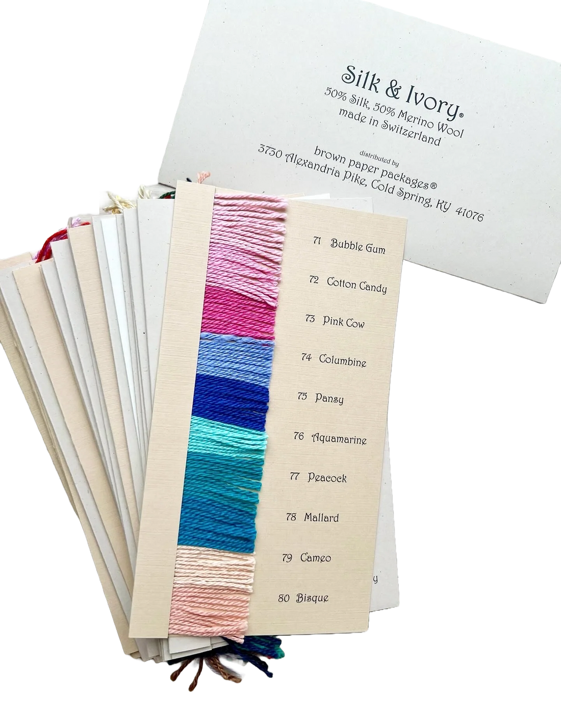 Silk & Ivory Color Sample Card