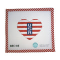 Red, White & Blue USA Heart - Atlantic Blue Canvas