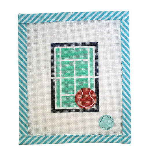 Mini Teal Tennis Court - Atlantic Blue Canvas