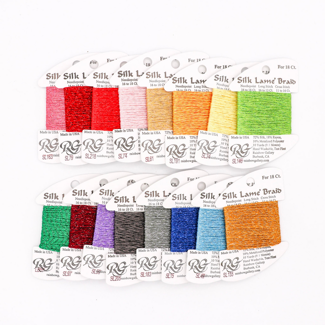 18 mesh: Silk Lame Braid