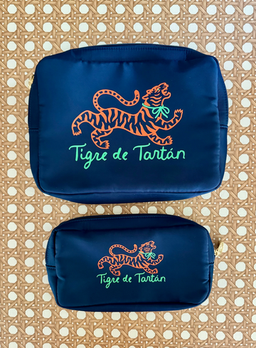 Nylon Satin Project Bag Navy - Tigre de Tartan