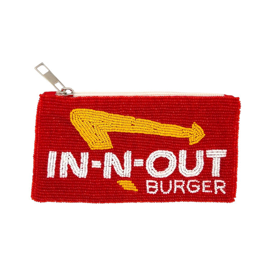 In N Out Beaded Pouch