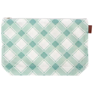 Large Green Plaid Canvas Bag