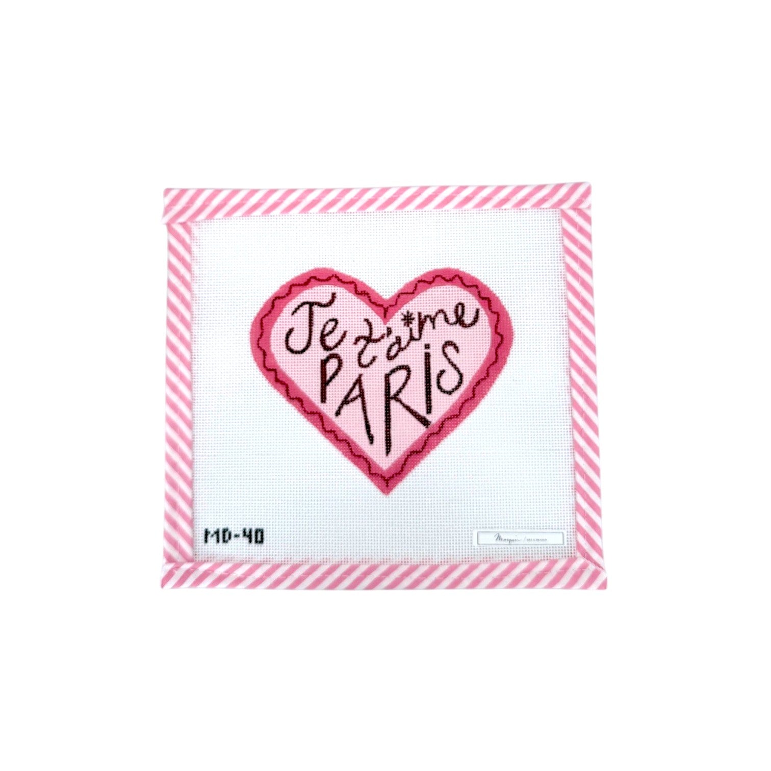 Je T'aime Paris Heart – Atlantic Blue Canvas