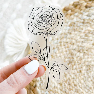 June Birth Month Flower Sticker: Rose