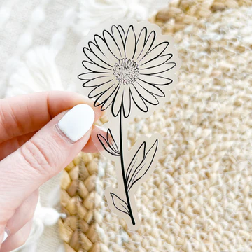 September Birth Month Flower Sticker: Aster