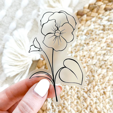 February Birth Month Flower Sticker: Violet