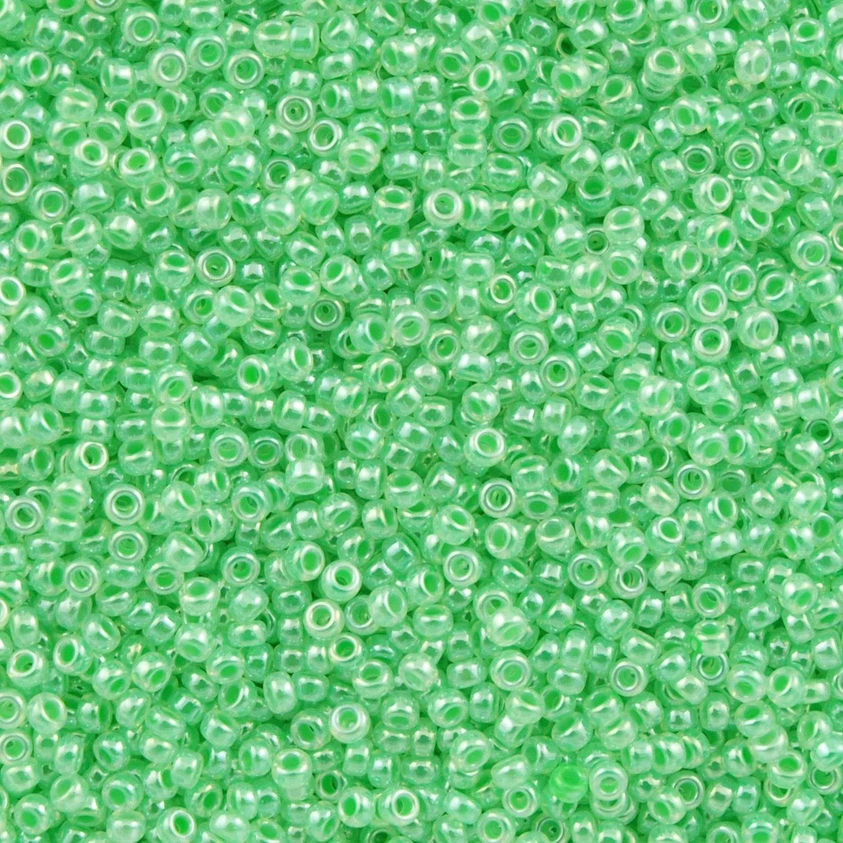 Mint Green Ceylon Miyuki Seed Beads Size 15 #520