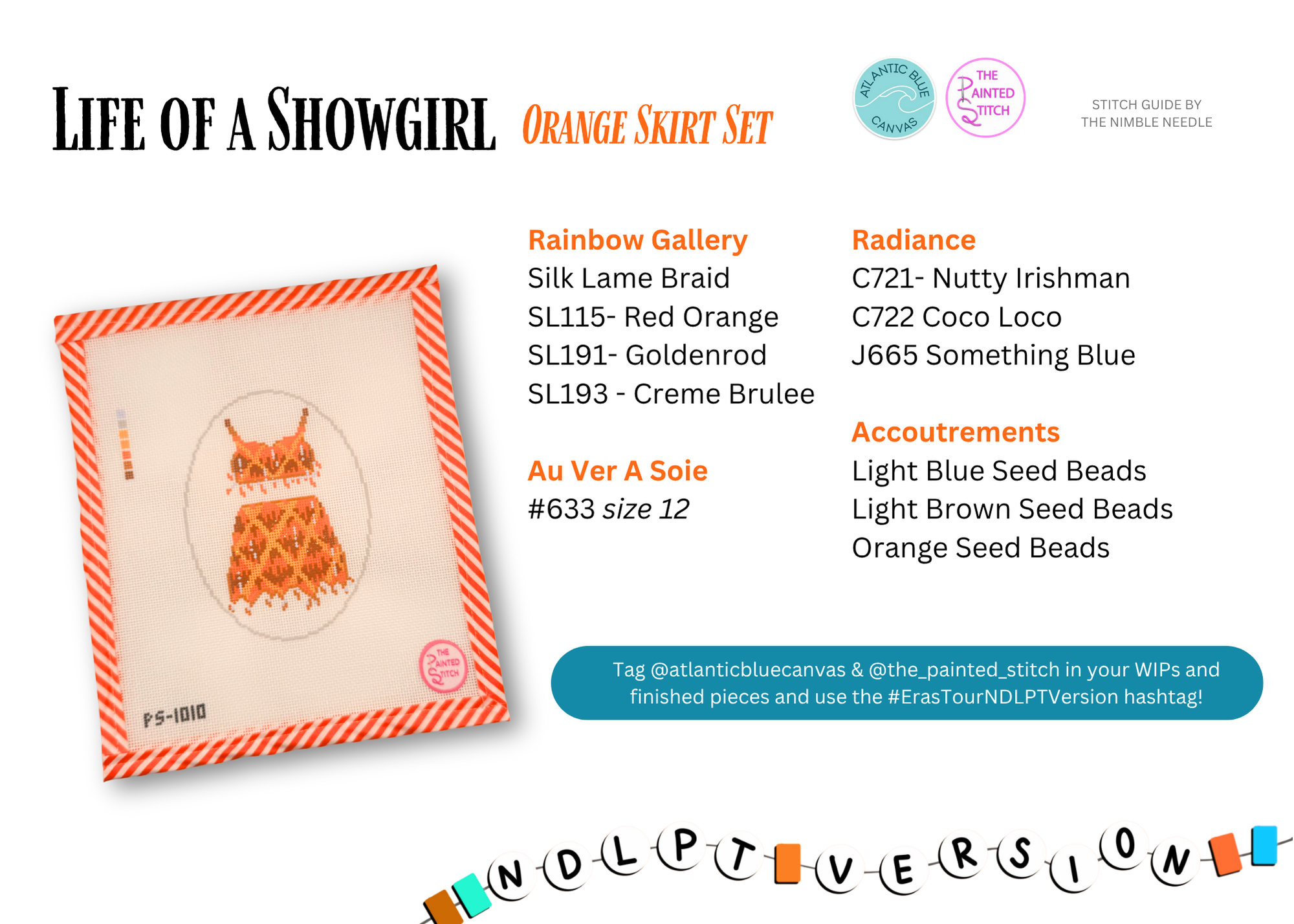 Stitch Guide: Showgirl - Orange Set