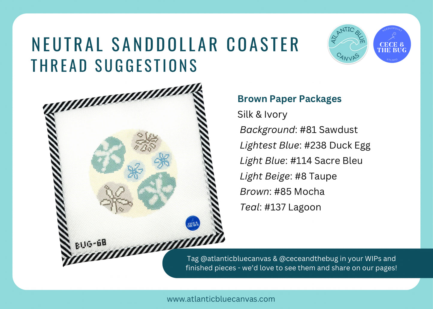 Sanddollar Coaster - Neutrals - 13 Mesh