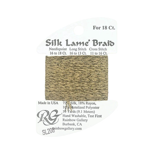 Silk Lame Braid SL208 Antique Bronze