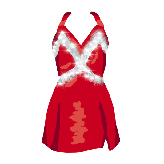 Red Sparkle Dress Sticker
