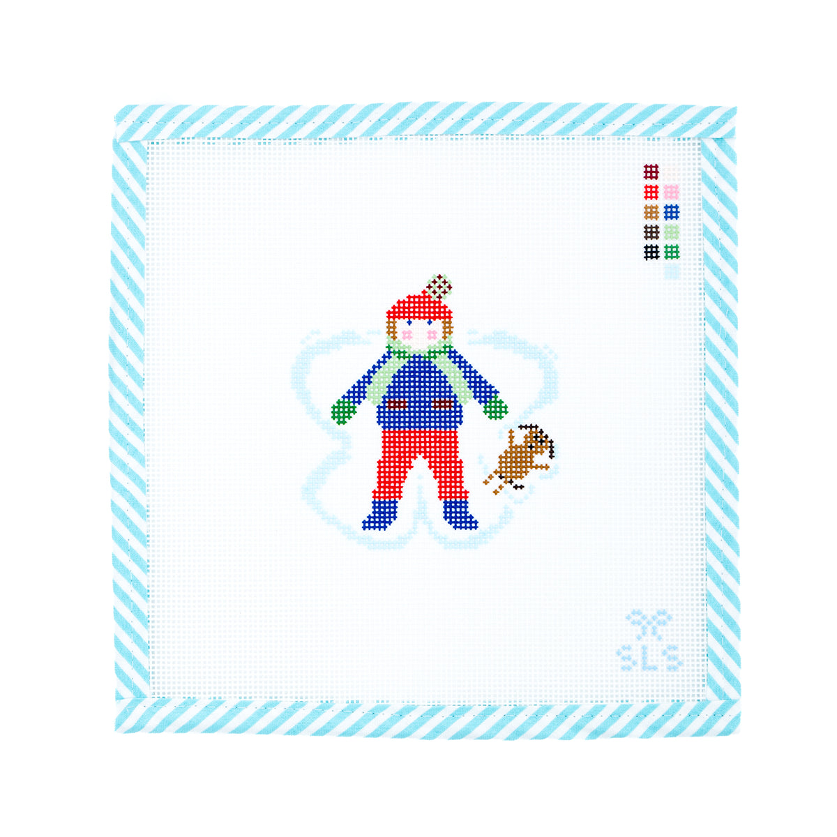 Snow Angel Boy with Bunny