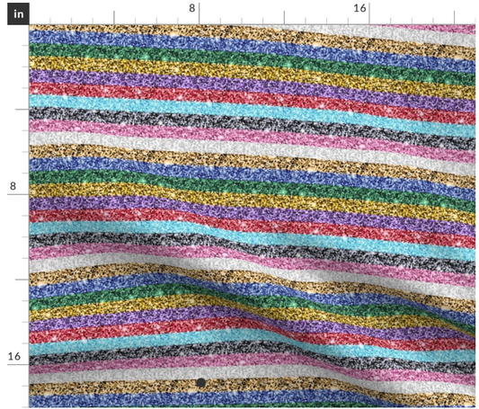 Eras Series Fabric - Glitter Stripes - 8x8 [sale]