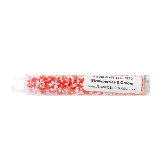 Strawberries & Cream - Miyuki Seed Beads
