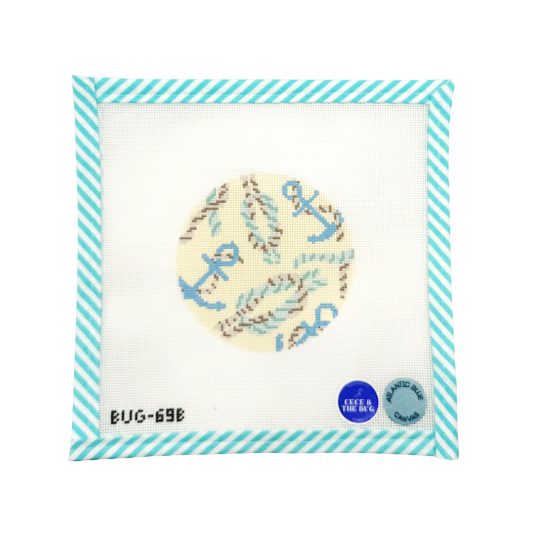 Nautical Knots Coaster - Neutrals - 18 Mesh