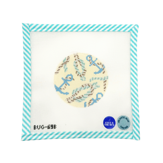 Nautical Knots Coaster - Neutrals - 18 Mesh [Sale]