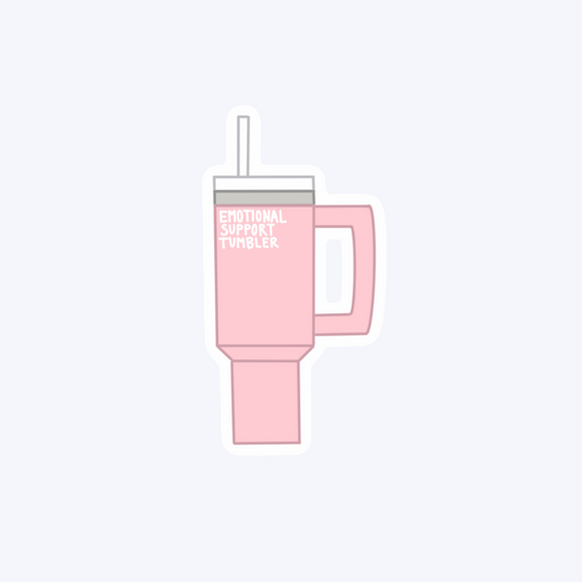 Emotional Support Tumbler Sticker